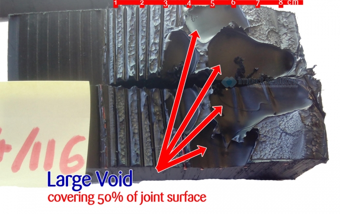 Electrofusion weld - large void