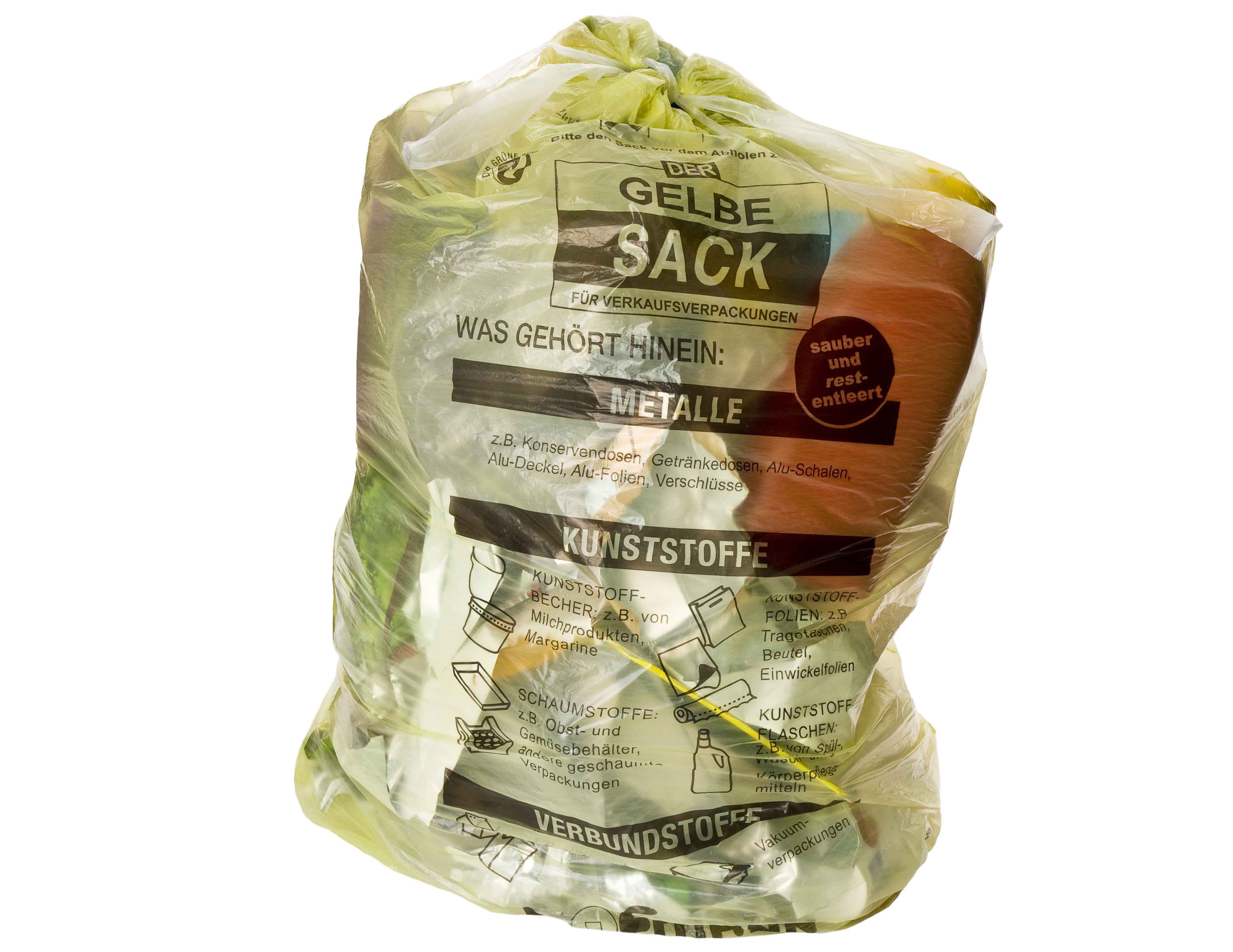 bag & sacks testing - Der Gelbe Sack freigestellt-1
