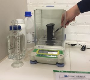 Density Immersion method - specific gravity