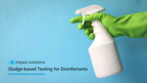 Sludge-based testing for disinfectants